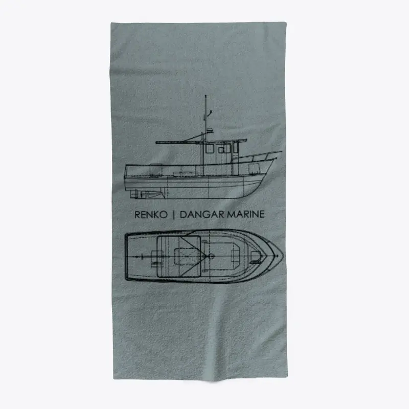 Renko technical drawing towel